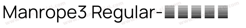 Manrope3 Regular字体转换